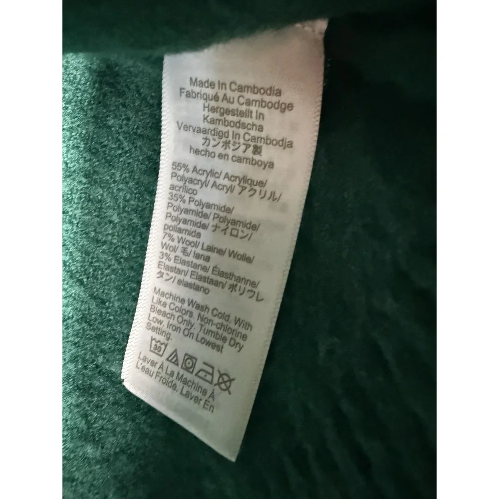 J.Crew Sweater Dress Womens Small Green Extra-Soft Mock Neck Knit BU755 NWT